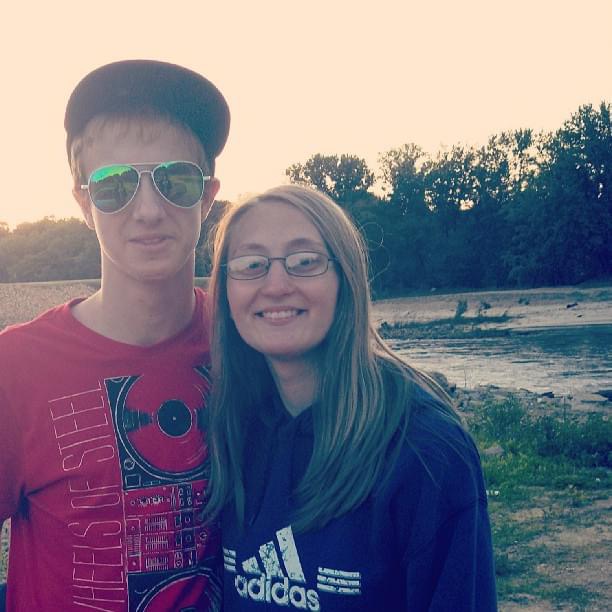 A photo of Tyler Ronek and his best friend Emily.